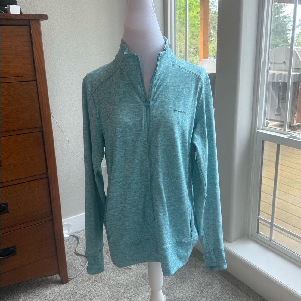 Columbia Women's Aqua Heather Half-Zip Pullover 0096